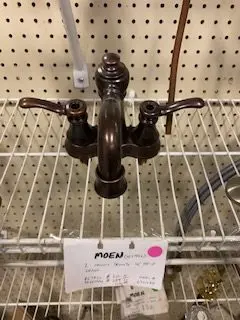 Faucet Moen 2 Handle 63010Rb Bronze With Pop Up Drain In-Store-Pickup-Only 1