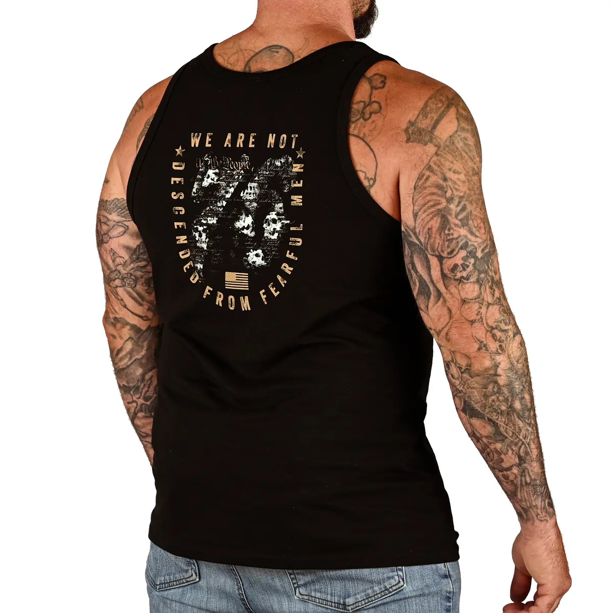 Men's We Are Not Descended From Fearful Men Patriotic Tank Top 1