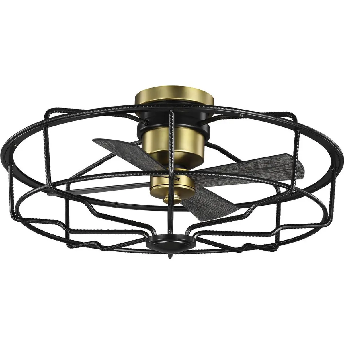 Progress Lighting, P250006-031, 33", Four-Blade, Black, Ceiling Fan, Open-Cage Design - New In Box 1
