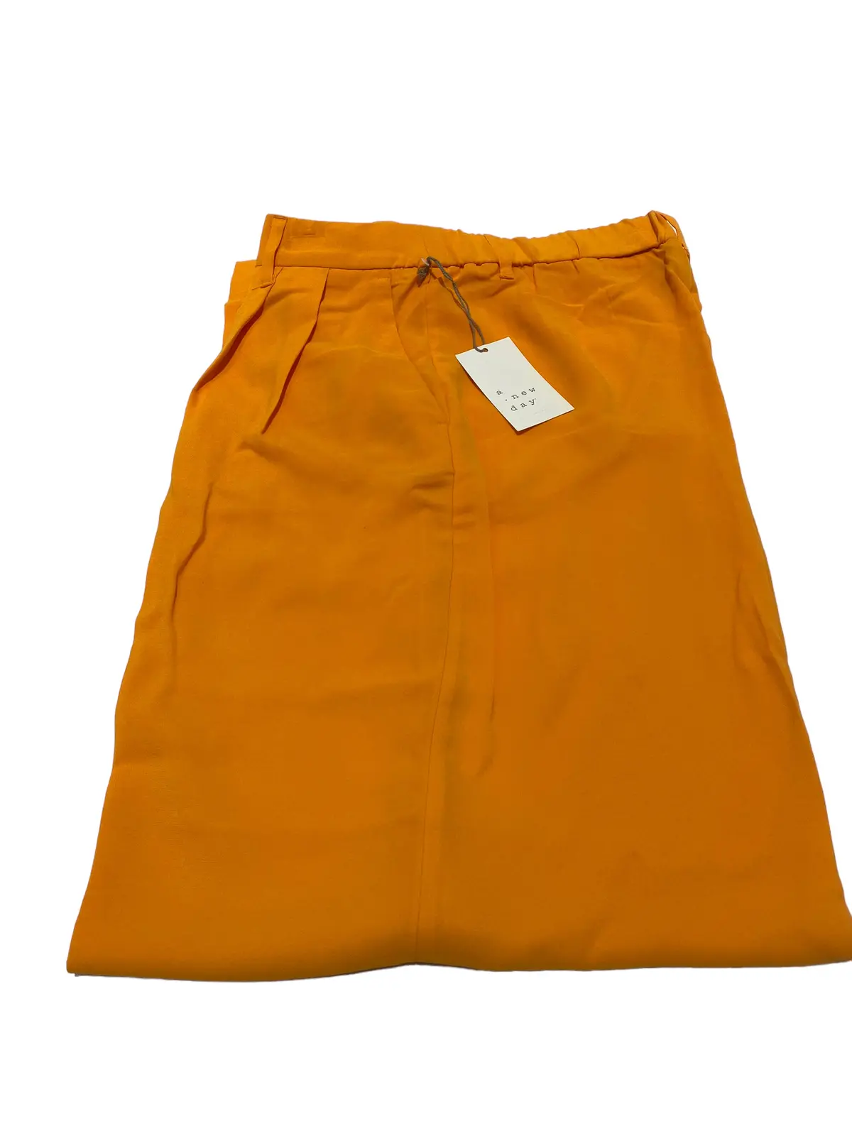 Women's High-Rise Wide Leg Fluid Pants - A New Day- Glory Orange - Size 6 1