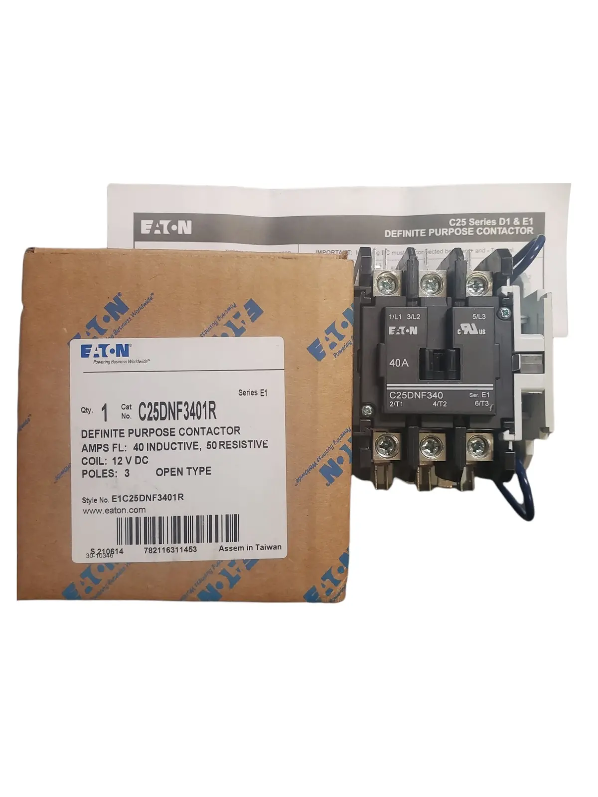 Eaton - Cutler Hammer - Definite Purpose Contactor C25dnf3401r 1