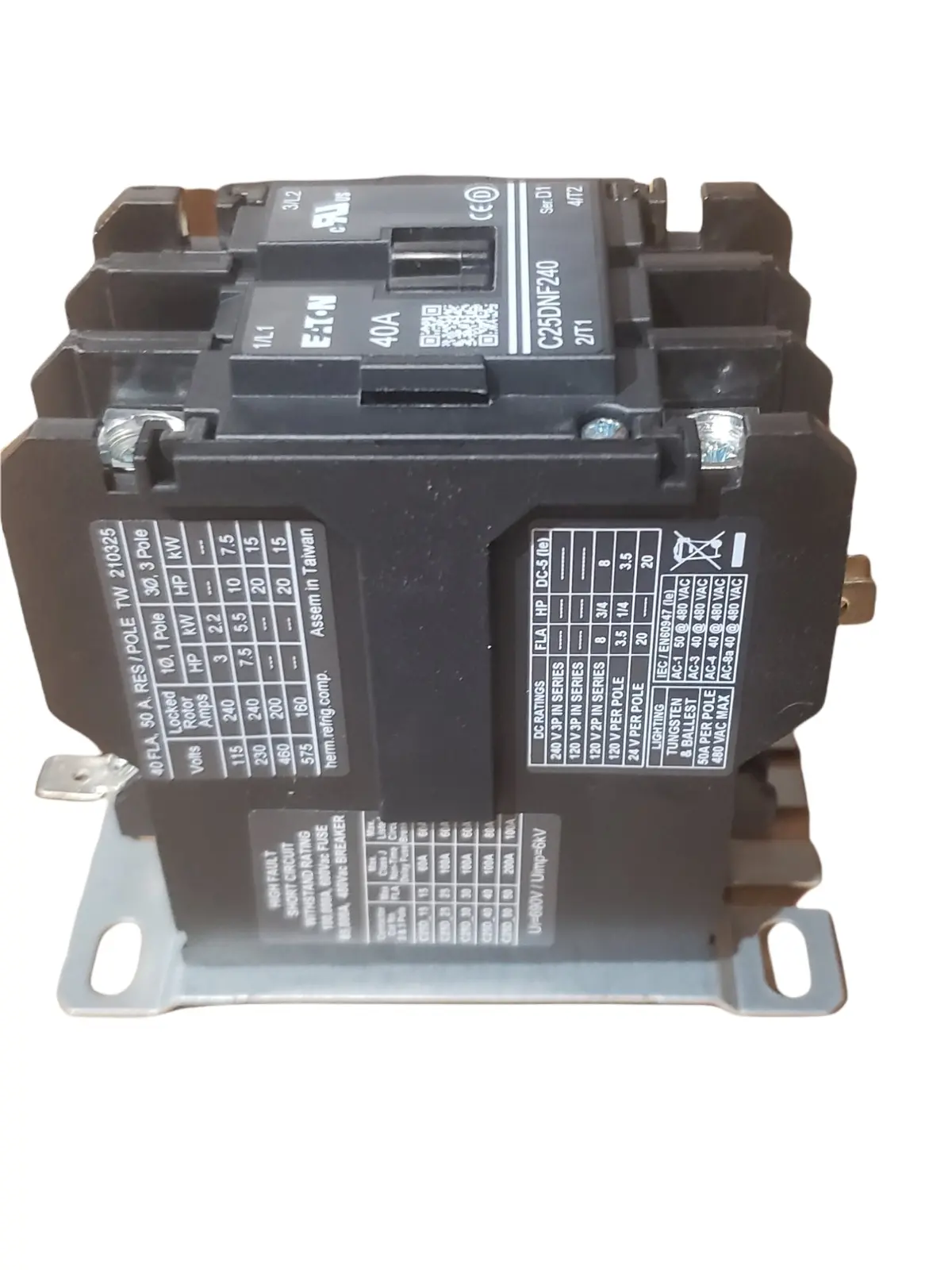 Eaton - Cutler Hammer - Definite Purpose Contactor C25dnf240b-Gl 1
