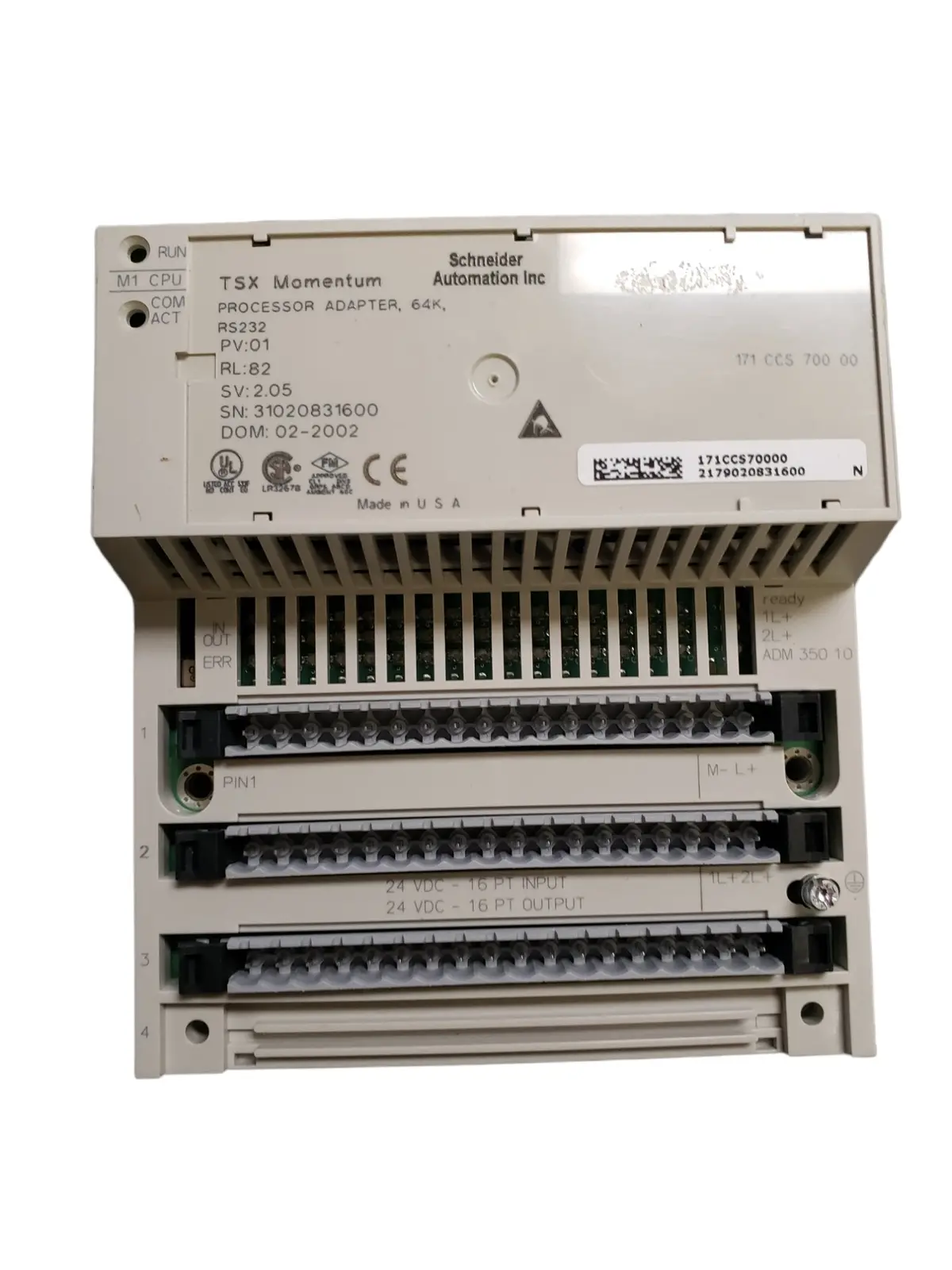 Schneider Electric 170Adm35010 Image Discrete I/O Module Modicon Momentum - New In Box 1