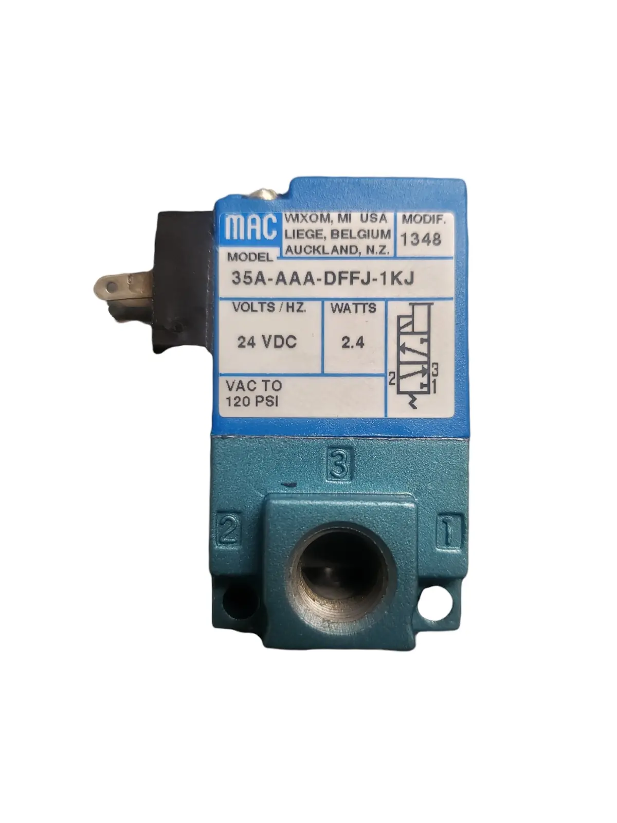 Mac Valves 35A-Aaa-Dffj-1Kj Solenoid Valve 24Vdc - New In Box 1
