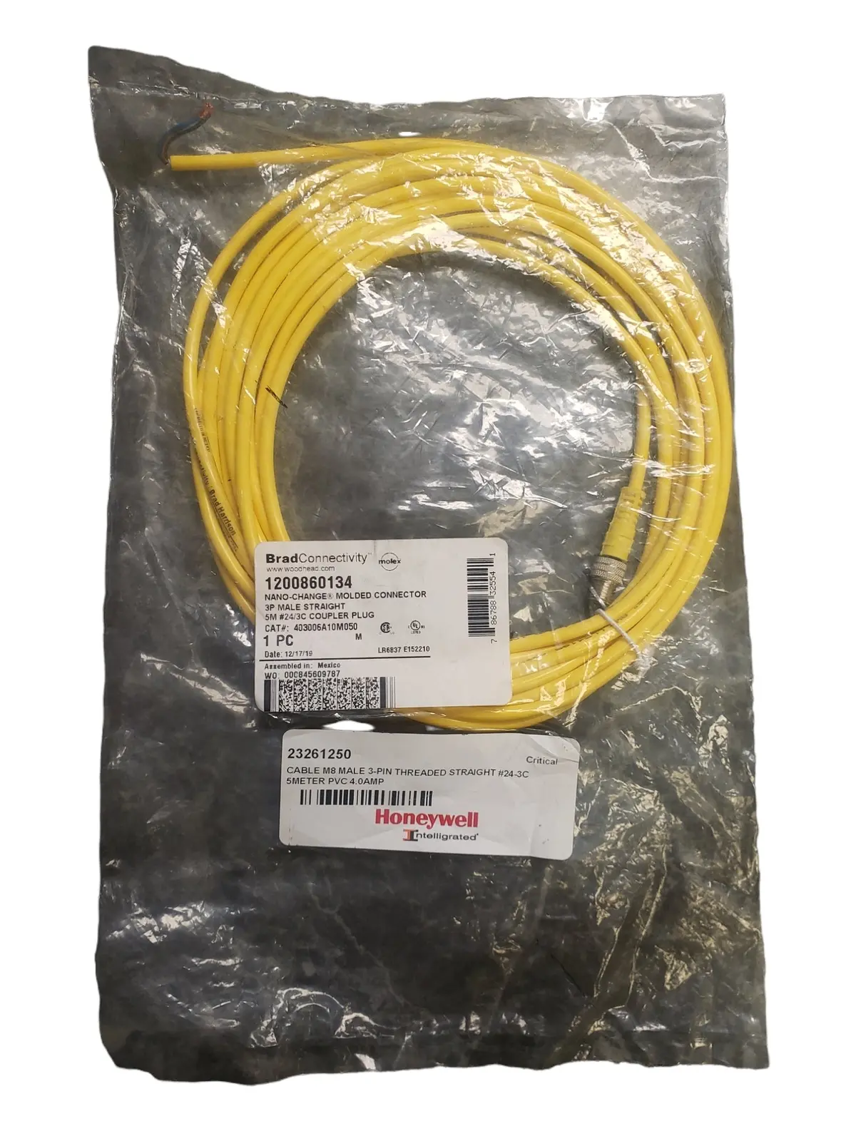 Brad Connectivity Nano-Change Molded Connector Cable 1200860134 - New In Original Packaging 1