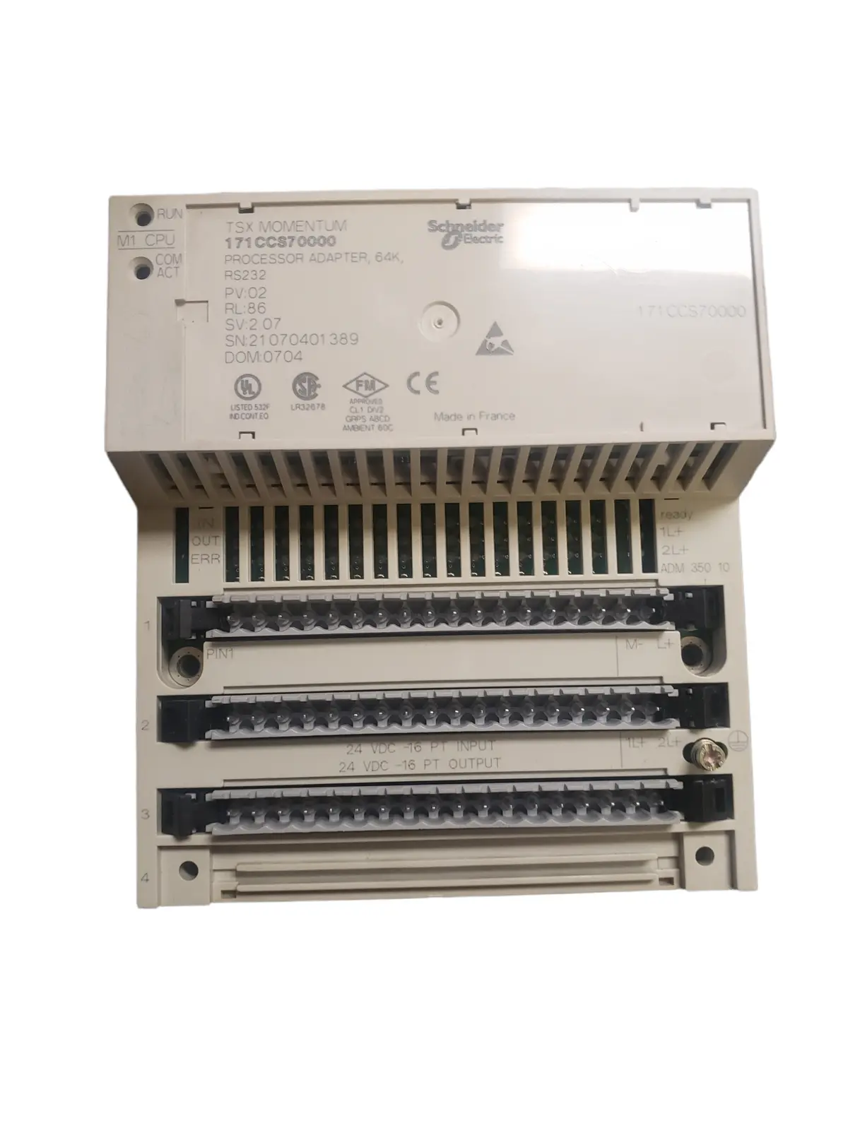 Schneider Electric 170Adm35010 Discrete I/O Module Modicon Momentum - 16 I/O Solid State - New In Box 1