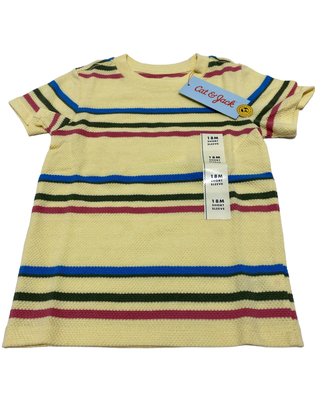 Cat & Jack Yellow/8L9zzy Short Sleeve Shirt 18M 1