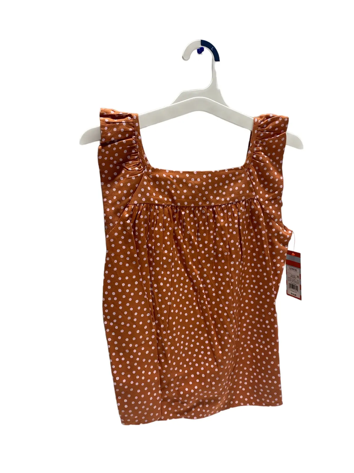 Cat & Jack Orange/9965Z7 Short Sleeve Girl's Shirt - Size L (10/12) 1