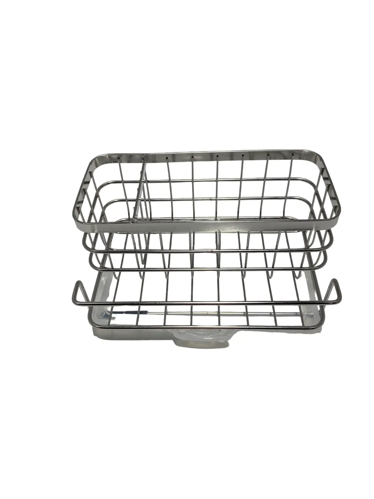 Hapirm Sponge Holder Kitchen Sink Caddy Organizer With Drain Tray For Countertop, - Silver 1