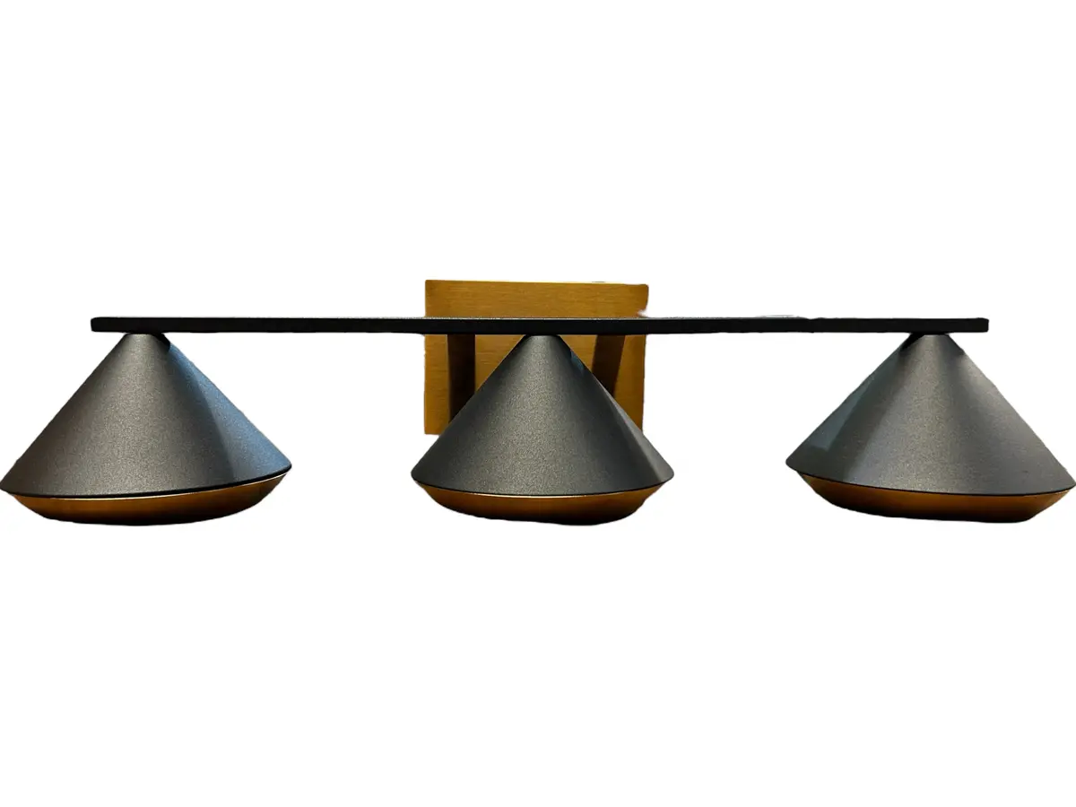 Matteo, S06803mbag, Velax, Modern, Matte Black, 3-Light, Bath Lighting - New In Box 1
