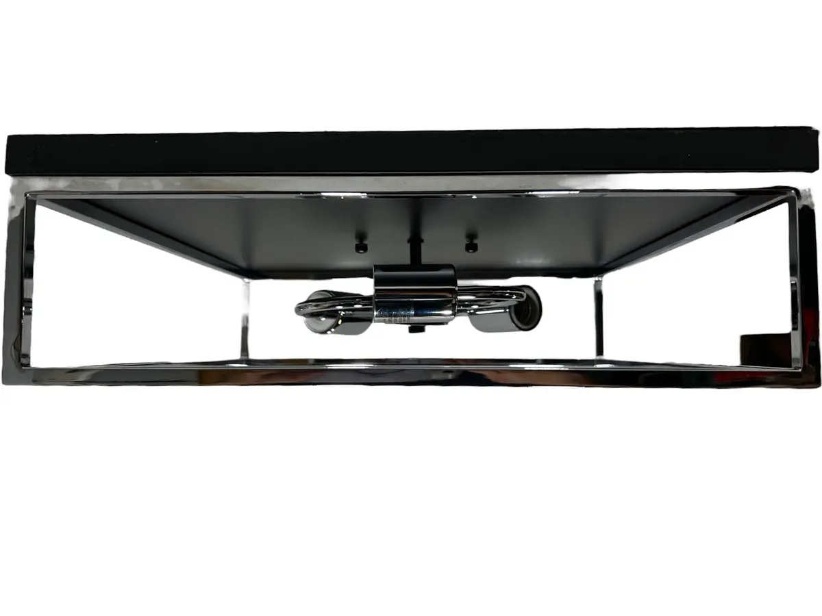 Matteo, M15543bkch, Clarke Flush Mount Ceiling Light In Black And Chrome - New In Box 1