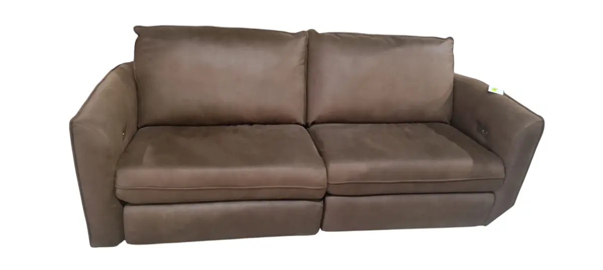 Brown, Microfiber, Power, Reclining, Loveseat, In-Store Pickup Only 1