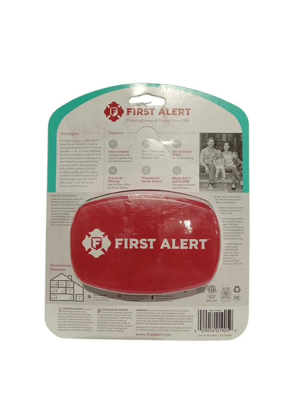 First Alert, Wireless Interconnect Battery Operated Combo Alarm W/ Voice & Location 1