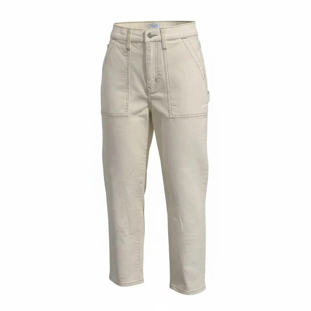 Time And Tru Women's Wide Leg Utility Trousers, 31" Inseam 1