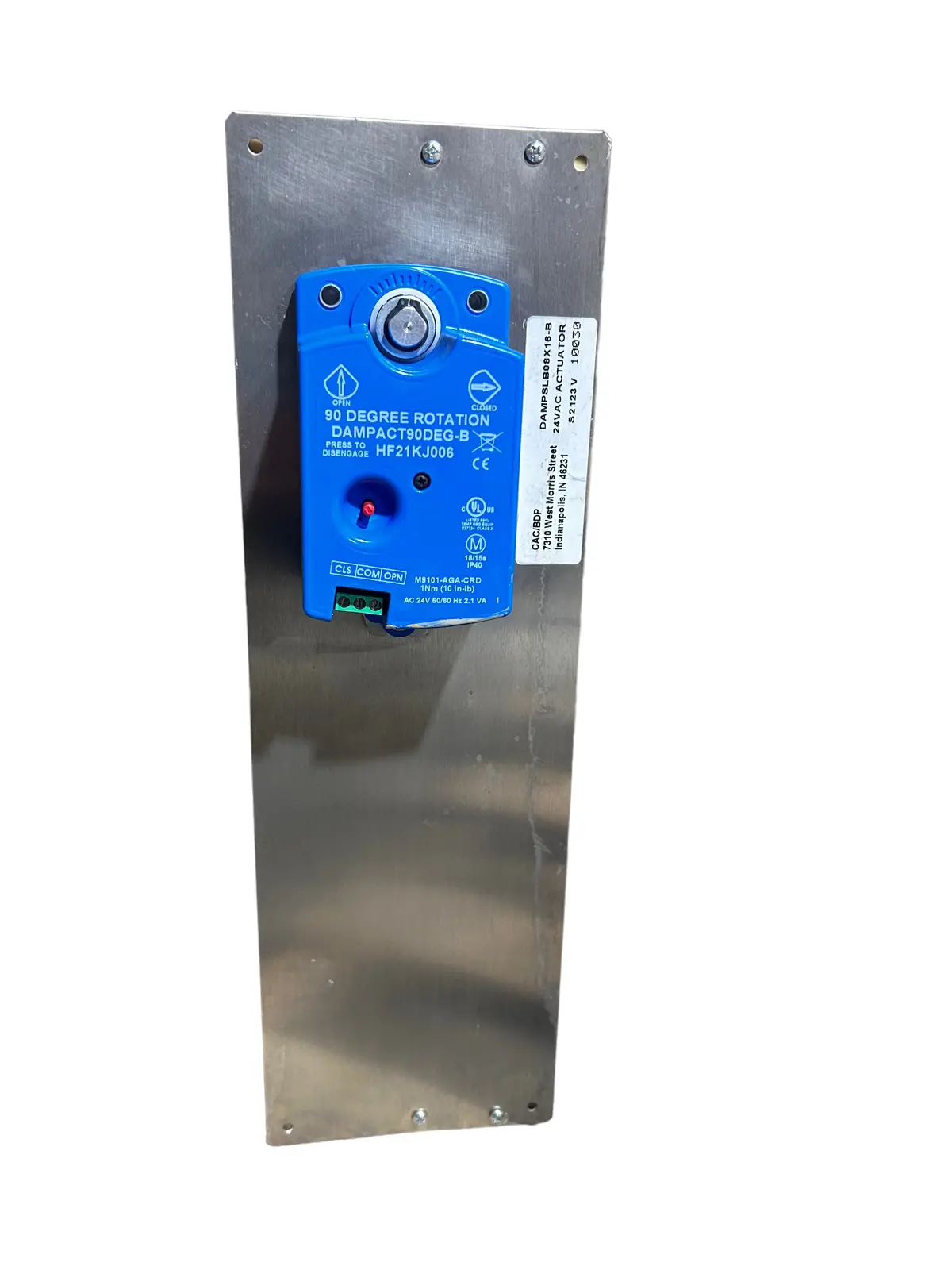Cac/Bdp, Dampslb08x16-B, 08X16, Zone Damper, For Carrier Bryant, 24V 1