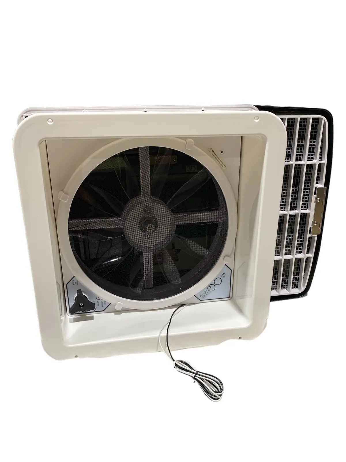 Maxxfan Deluxe, 00-06401K, All In One Rv Vent, Shield, And Fan, (4 Speed) 1