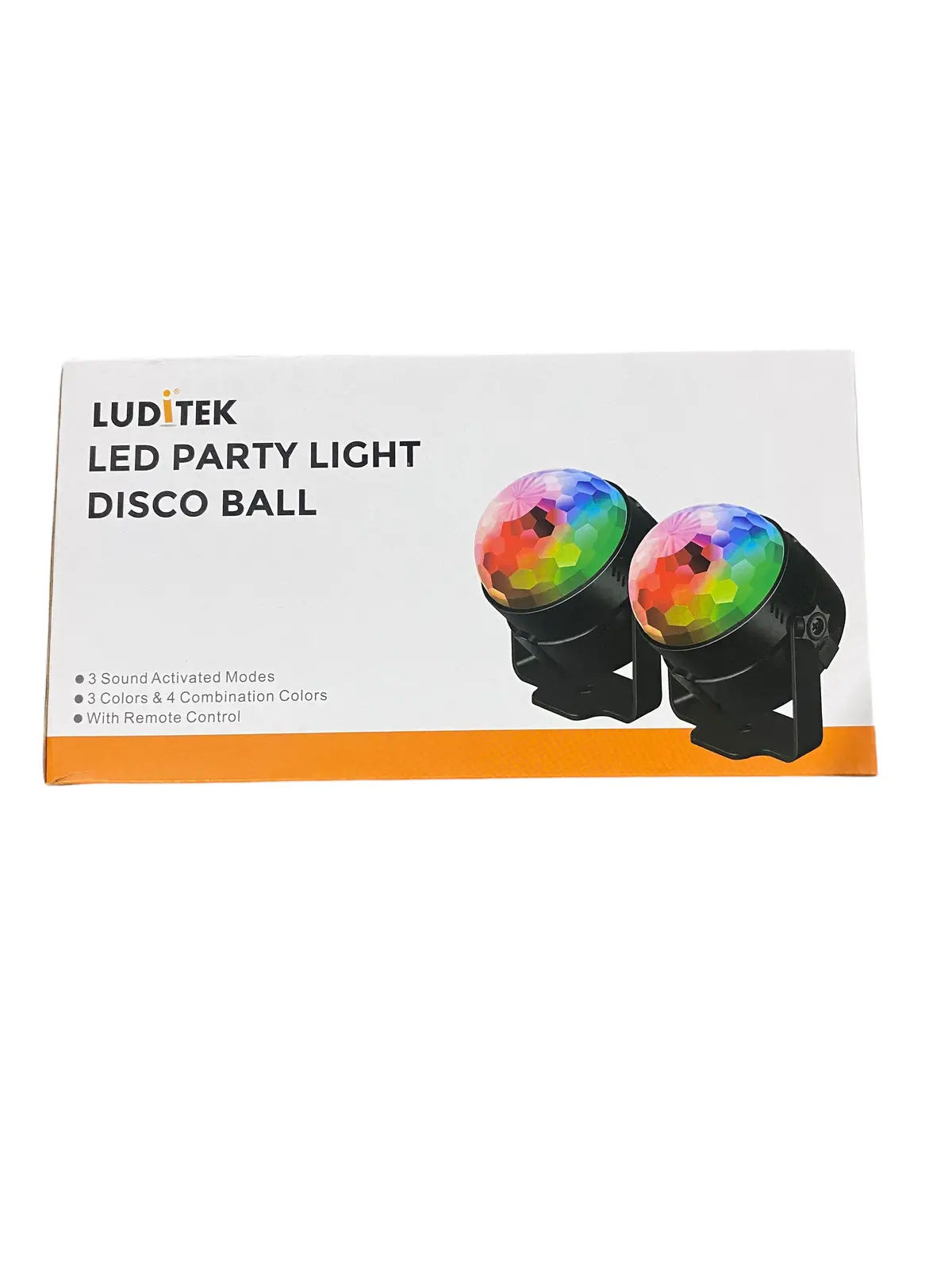 Luditek, 2-Pack, Sound Activated, Party Lights, Remote Control, Dj Lighting, Disco Ball, Light, Strobe Lamp 1