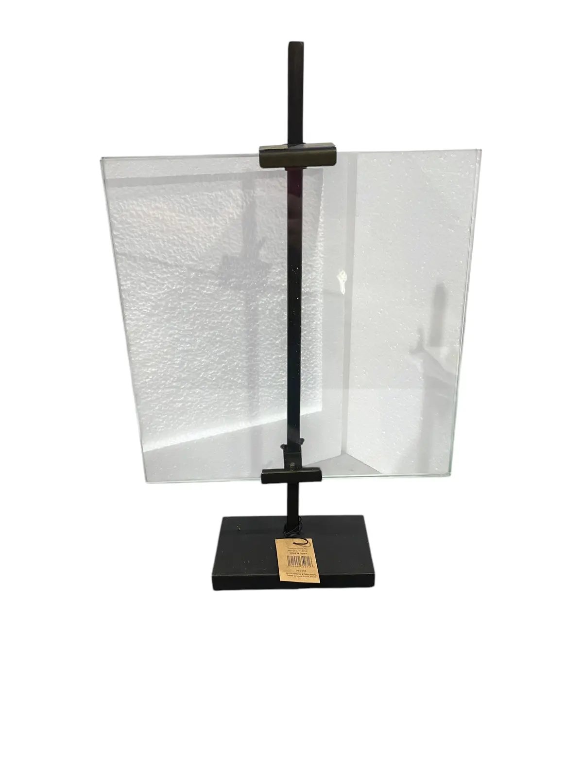 Creative Co-Op, 10 In X 16.75 In, Black, Adjustable, Metal Stand, Glass, Floating, Photo, Frame 1