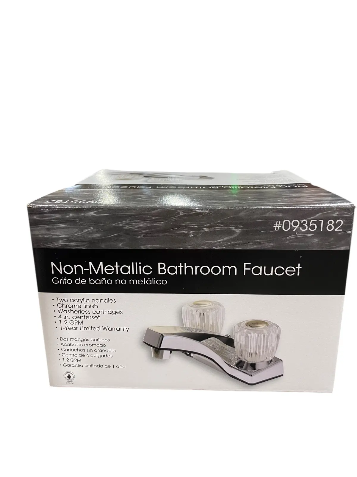 Project Source, 935182, Non-Metallic, 2 Handle, Acrylic, Lavatory, Faucet 1