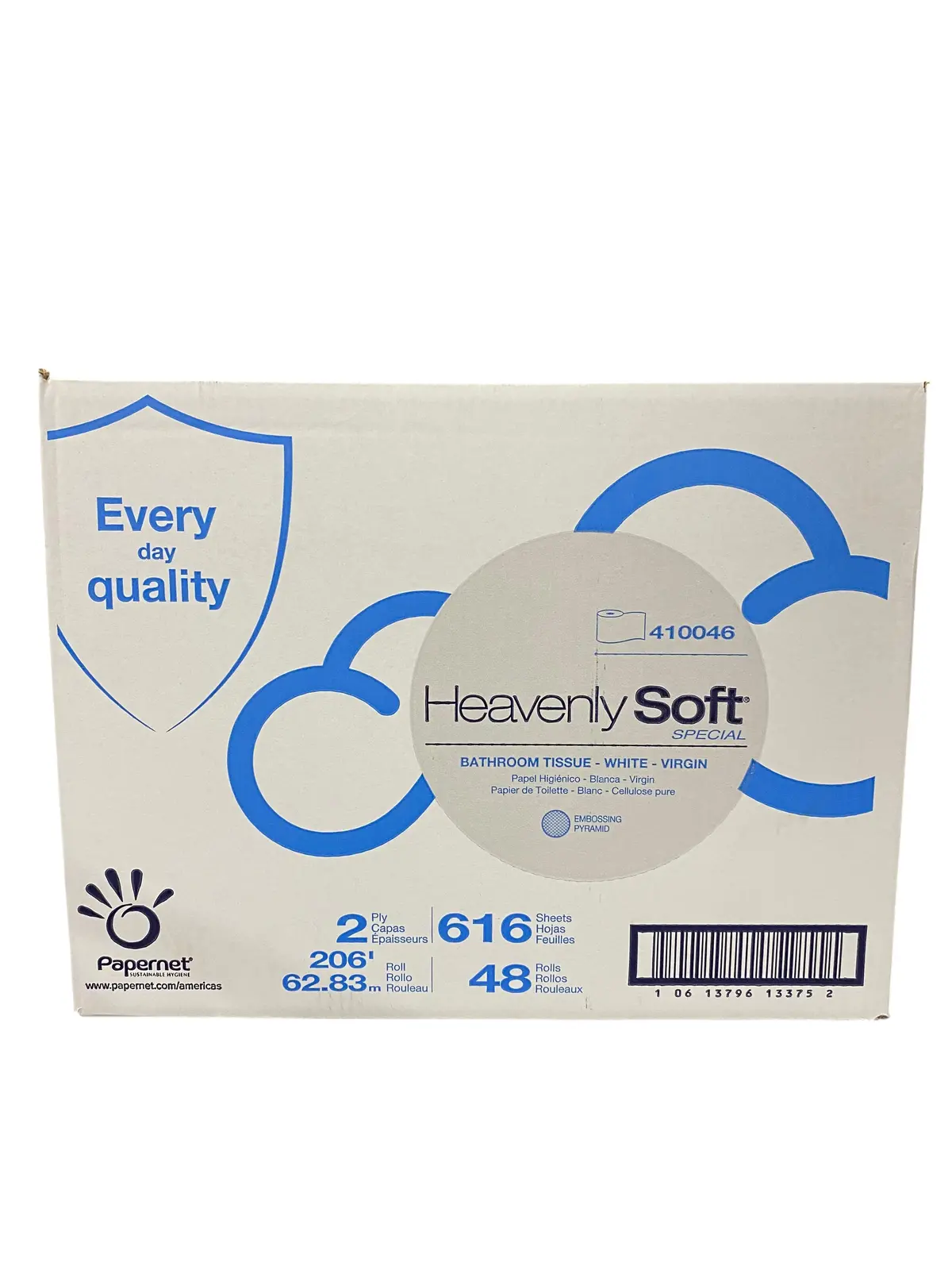 Papernet, 410046, 2-Ply, Bath Tissue, 616 Sheets/Roll, 48 Rolls/Case 1