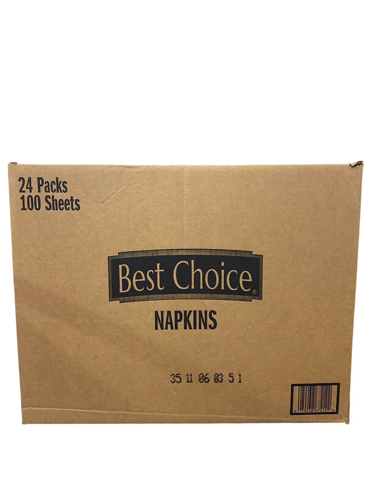Best Choice, 422786, Elegant Napkins, 100 Sheets/Pack, 24 Packs/Case 1