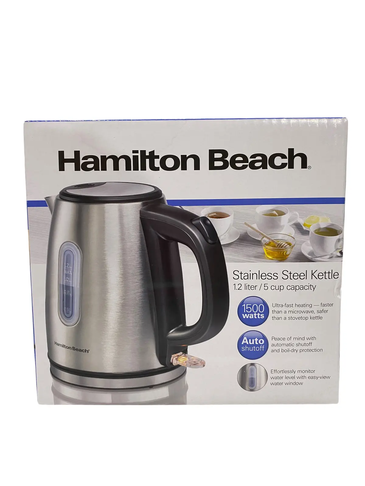 Hamilton Beach, Electric, Stainless Steel, Kettle, 40852 1