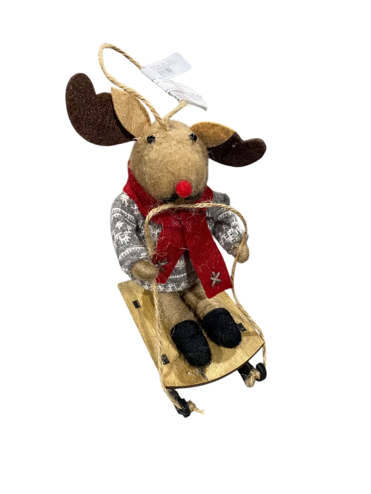 Pottery Barn, Sledding Moose Ornament 1