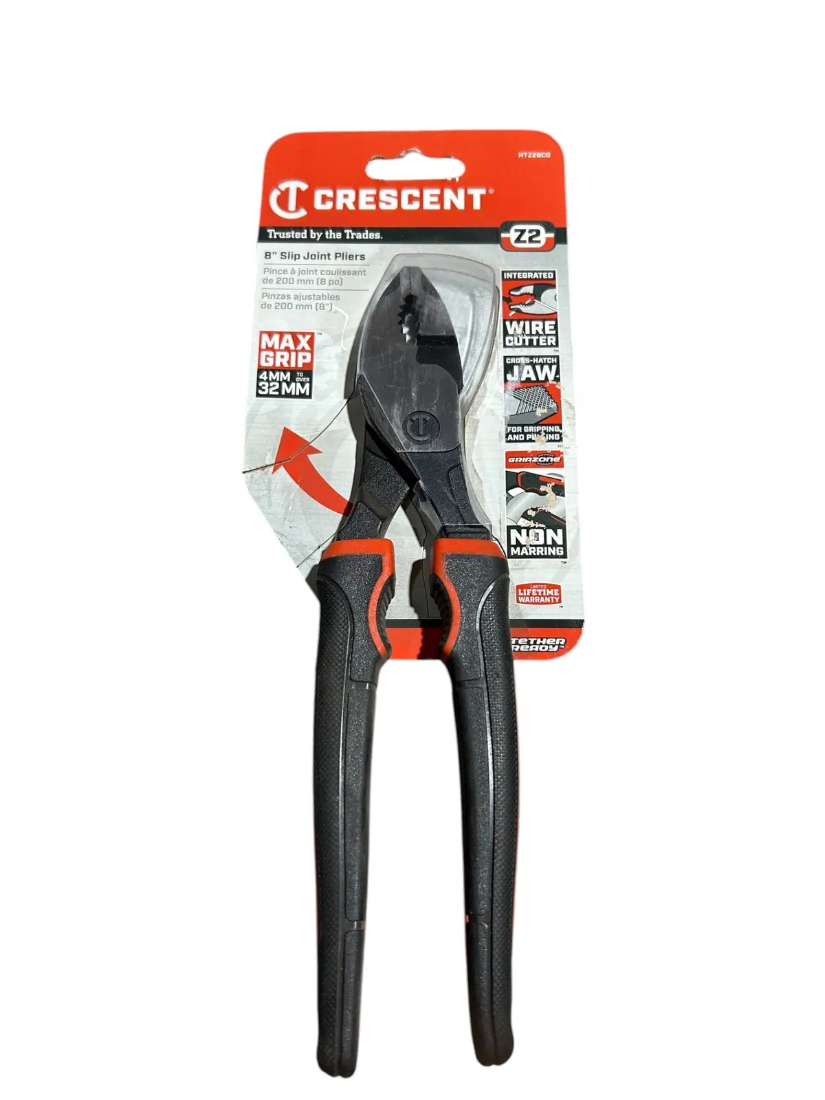 Crescent 8" Slip Joint Plier With Cushion Grip (Htz28cg) 1
