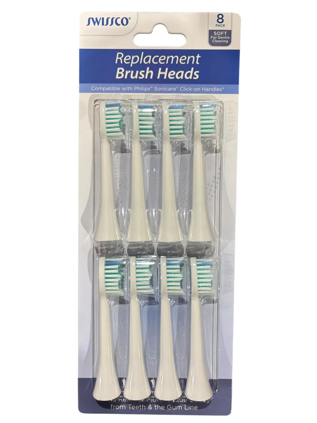 Swissco, Replacement, Brush Heads, Soft, 8Pk 1