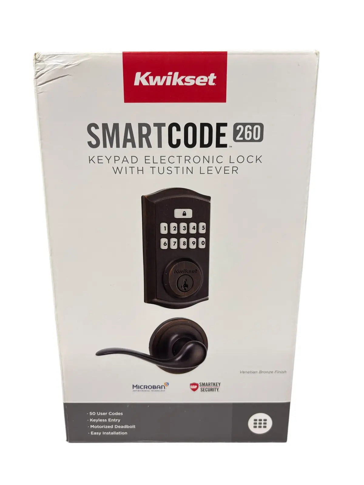 Kwikset, 99690-024, Smartcode, Keypad, Electronic Deadbolt, Handle Lock, Venetian Bronze 1