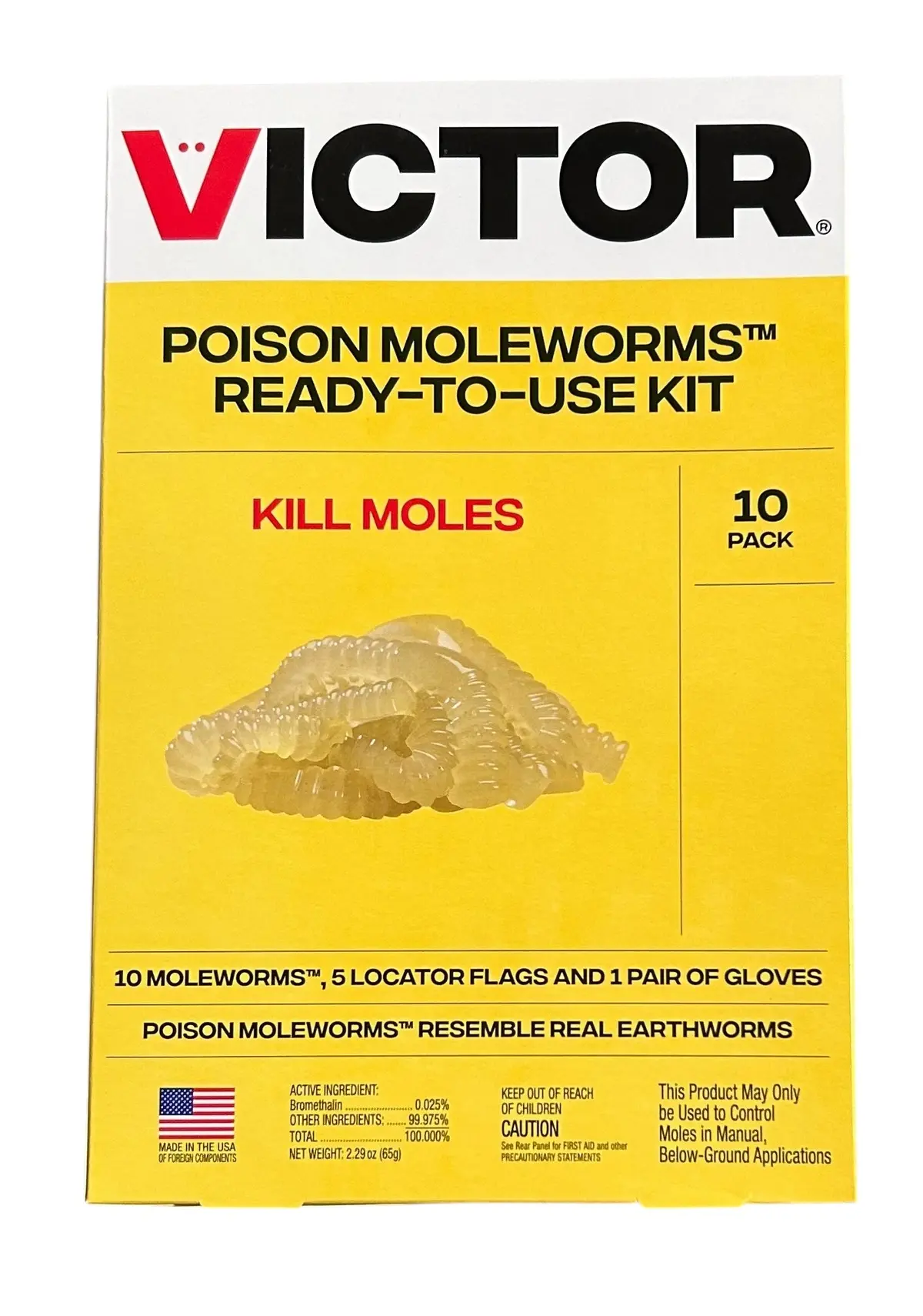 Victor M6009 — Poison Moleworms, Yellow (Single Pack) 1