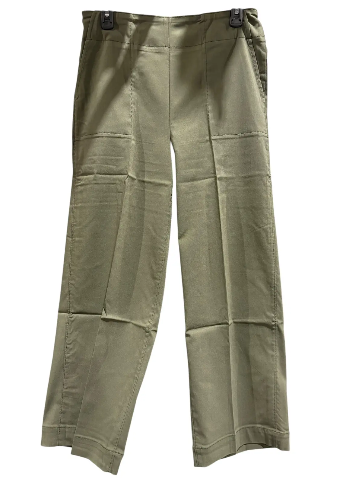 Chico's, Women's, Contrast Stitch, Pull On, Wide Leg, Pants, Green 1