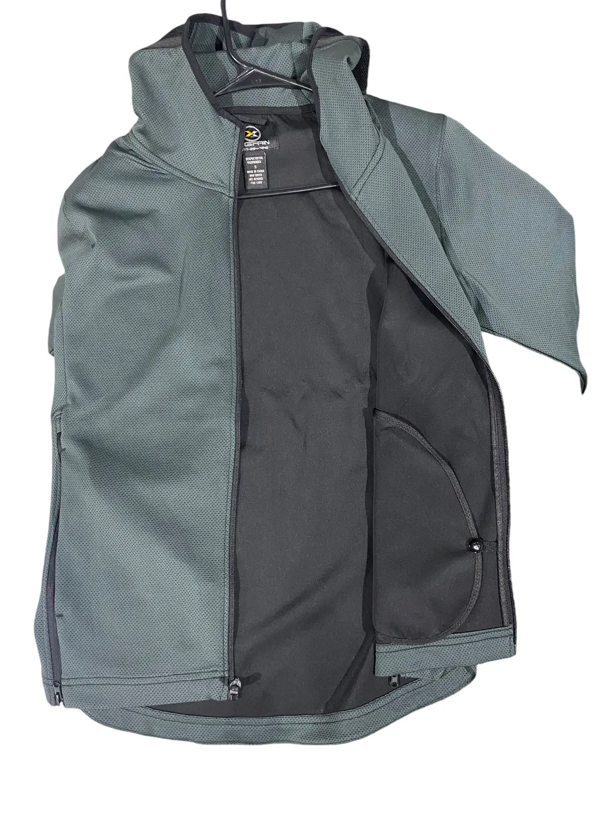 X Grain, Xgs9, Full Zip, Unisex, Hooded, Jacket, Grey 1