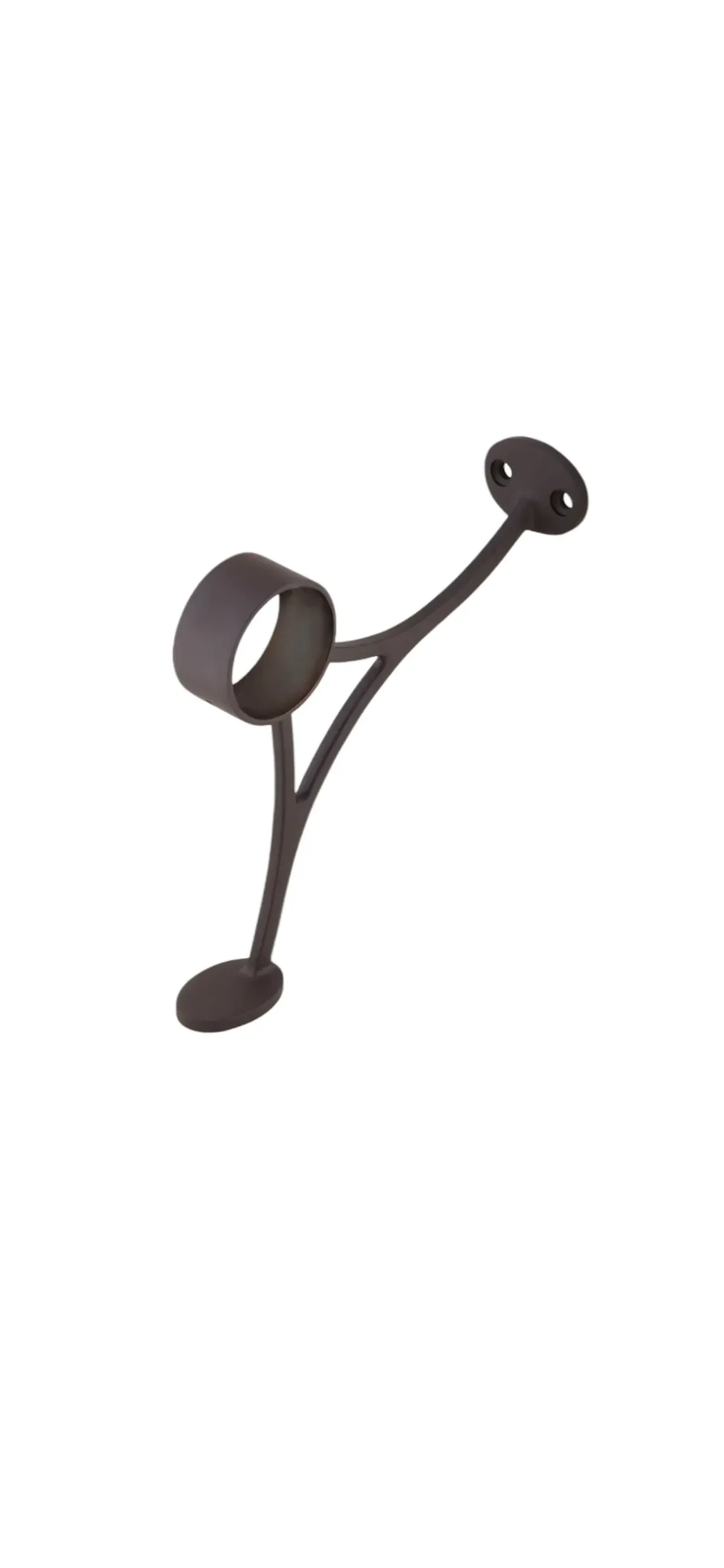Kegworks, Combination Foot Rail Bracket, Oil Rubbed Bronze, 2" Od, Orb-76912-2 1