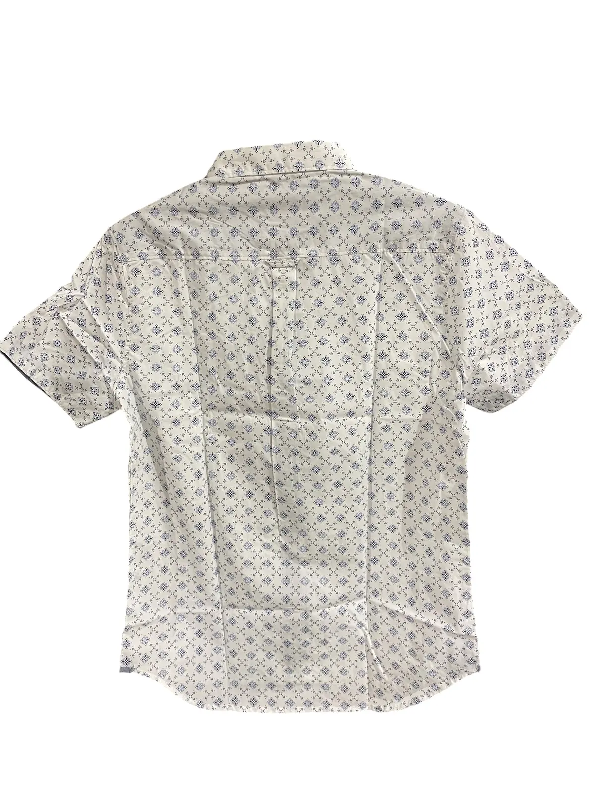 Level Ten, Mens, Woven Shirt, Slim Fit, White/Blue Pattern 2
