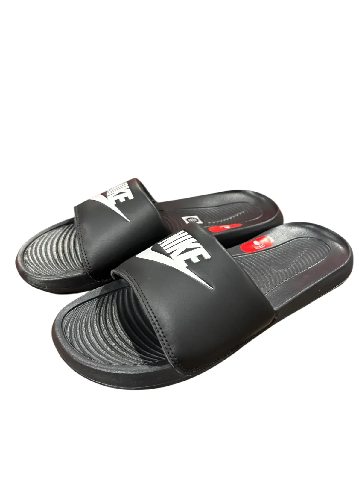 Nike, Victori One, Men's, Slides, Black/White, Size 9 1