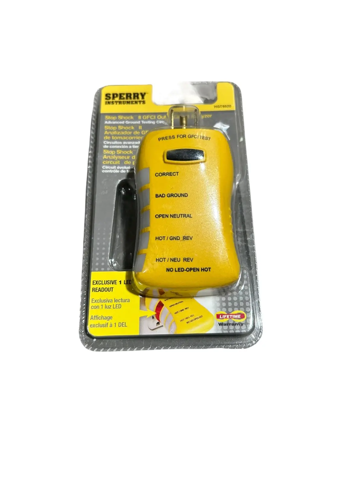 Sperry Instruments, Hgt6520, Stop Shock Ii, Gfci Outlet Circuit Analyzer 1