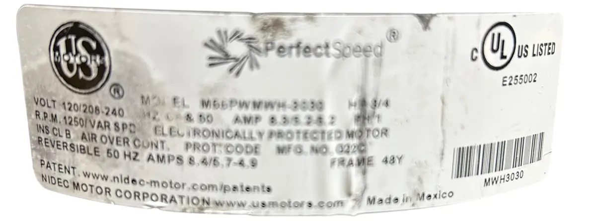 Us Motors- Model M55pwmwh-3030 2