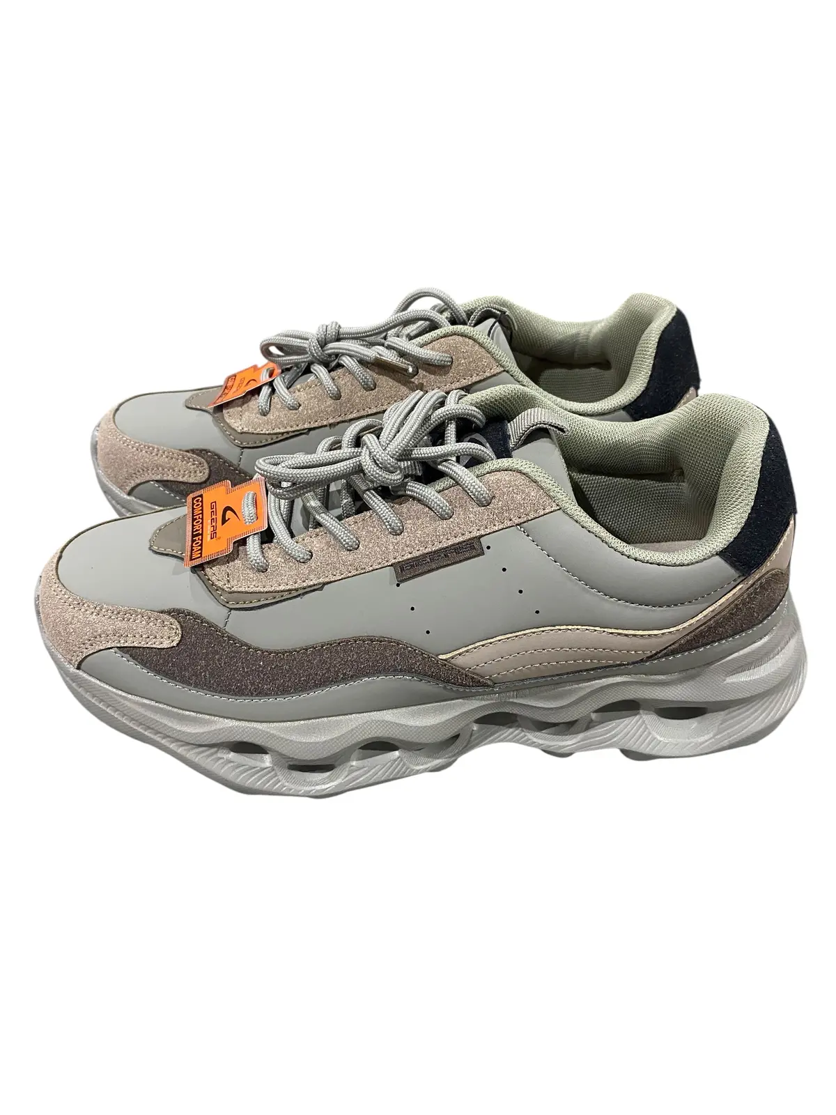 Geers, Men's, Comfort Foam, Shoes, Brown/Black/Olive Green 1