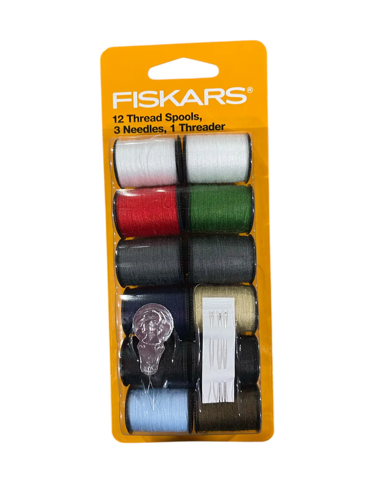 Fiskars, 12Pc, Hand, Sewing, Thread Kit With Needles, Polyester Material 1