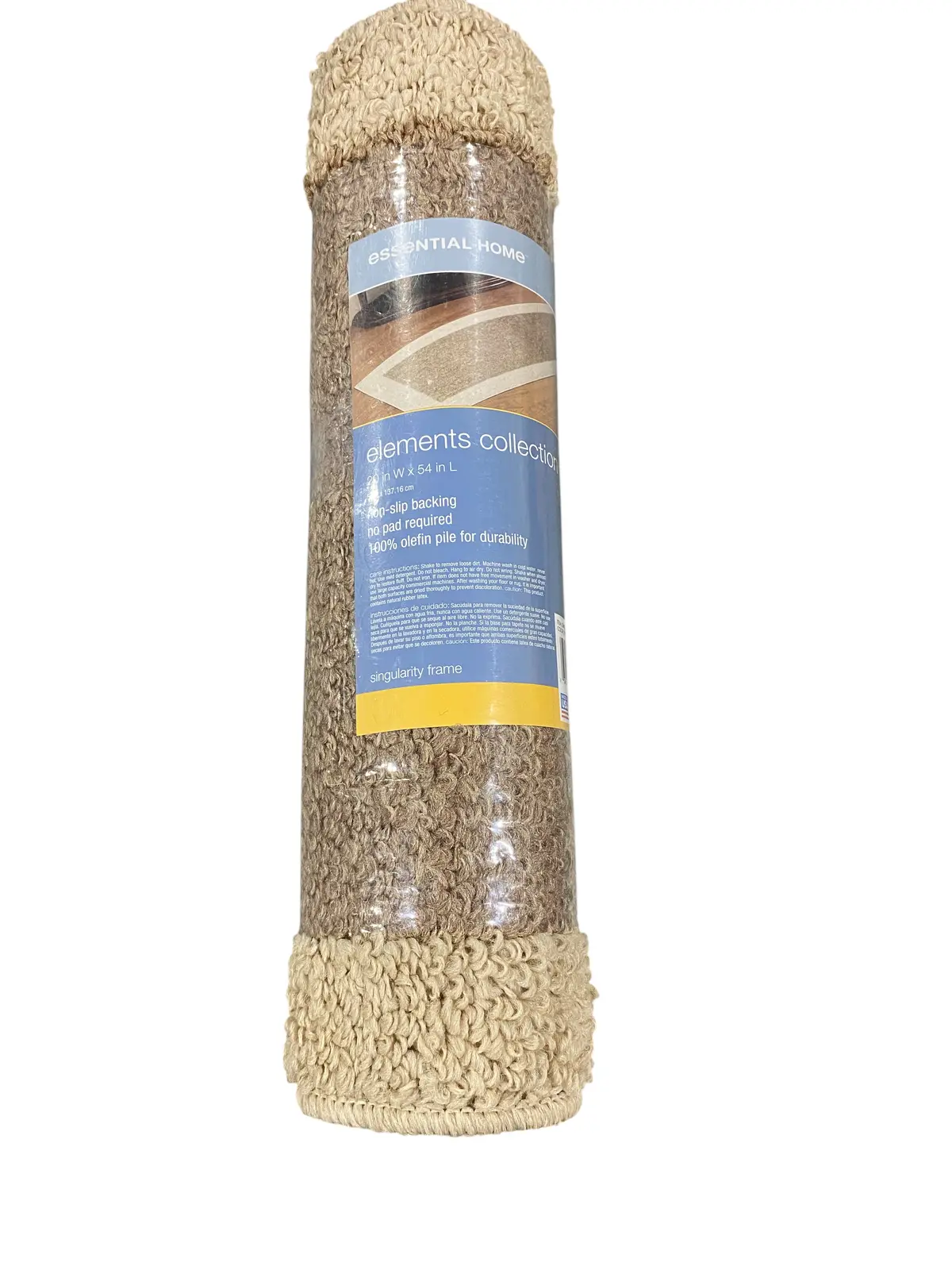 Essential Home, Ivory, Taupe, Rug, 20X54 1