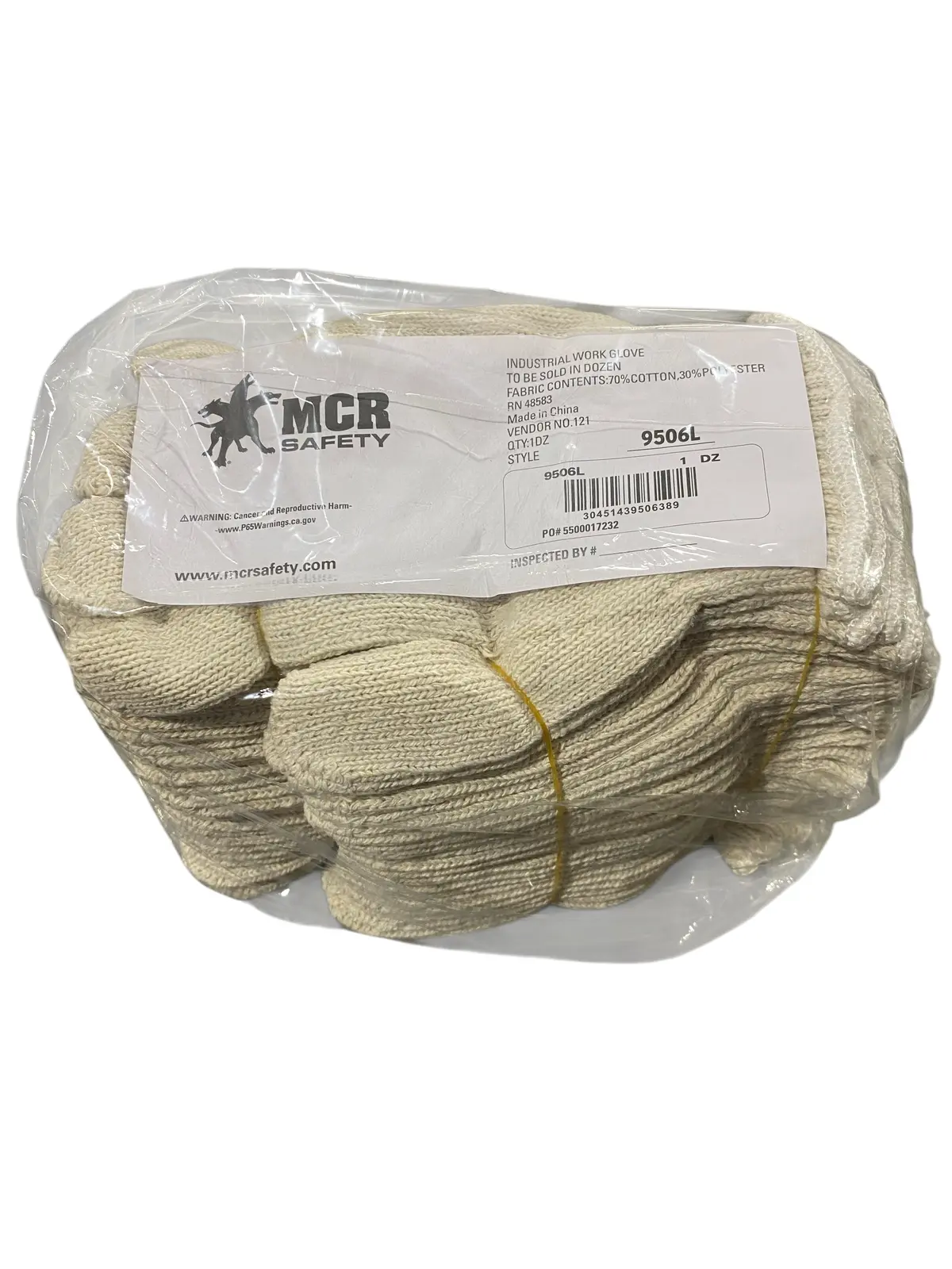 Mcr Safety, Heavy Weight, String Knit, Work Gloves, Large, 12 Pairs 1