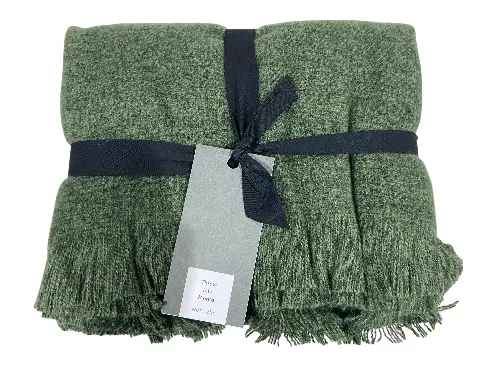 West Elm, Brushed Woven Throw, 50X60, Evergreen 1