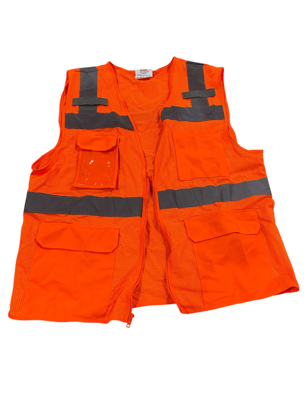 Pip, 302-0750, Type R, Class 2, Ten Pocket, Surveyors Vest, Orange, Large 1