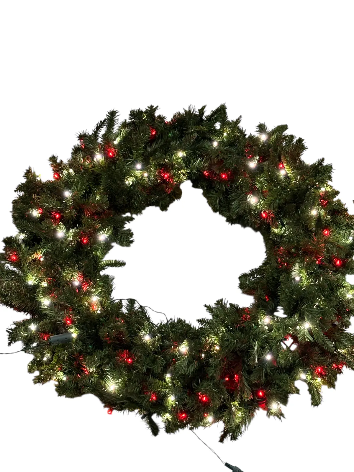 Lights For Christmas, Sequoia, Fir Wreath, 48", Led, Candy Cane 1