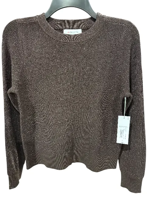 Liz Claiborne, Women's, Crew Neck, Long Sleeve, Pullover Sweater, Chocolate 1