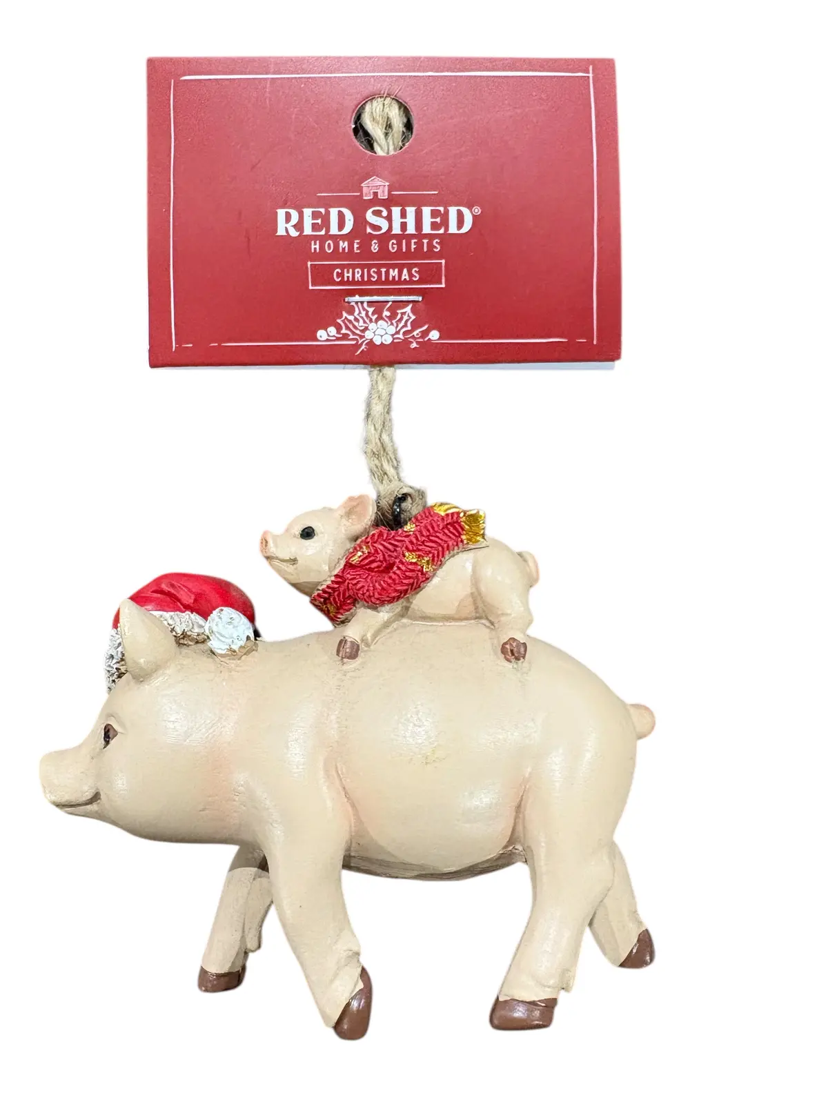 Red Shed, Pigs, Christmas Ornament, 3 In. 1