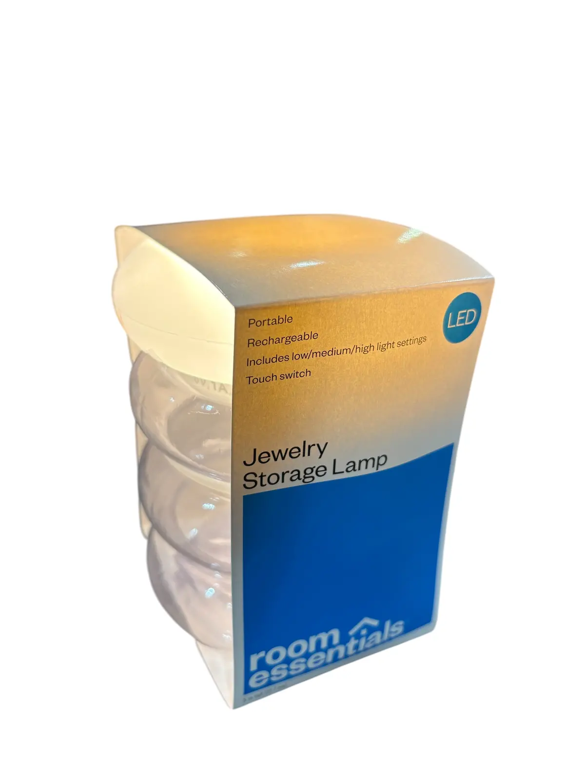Room Essentials, Portable, Cordless, Rechargeable, Jewelry Storage, Lamp 1