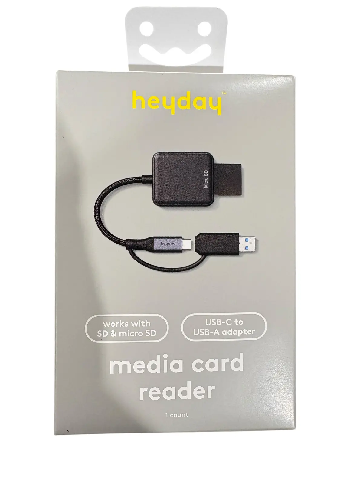 Heyday, 90Mb/S Card Reader, Usb, Usb-C Connectivity, Black 1