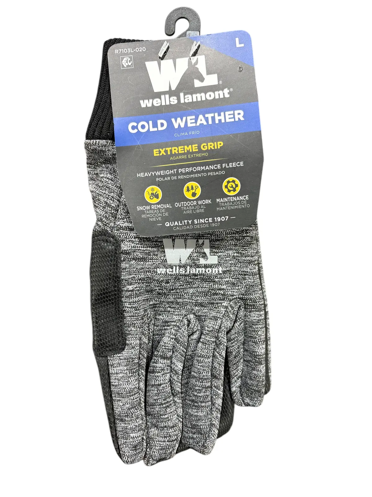 Wells Lamont, Cold Weather, Extreme Grip, Fleece, Gloves, Large 1